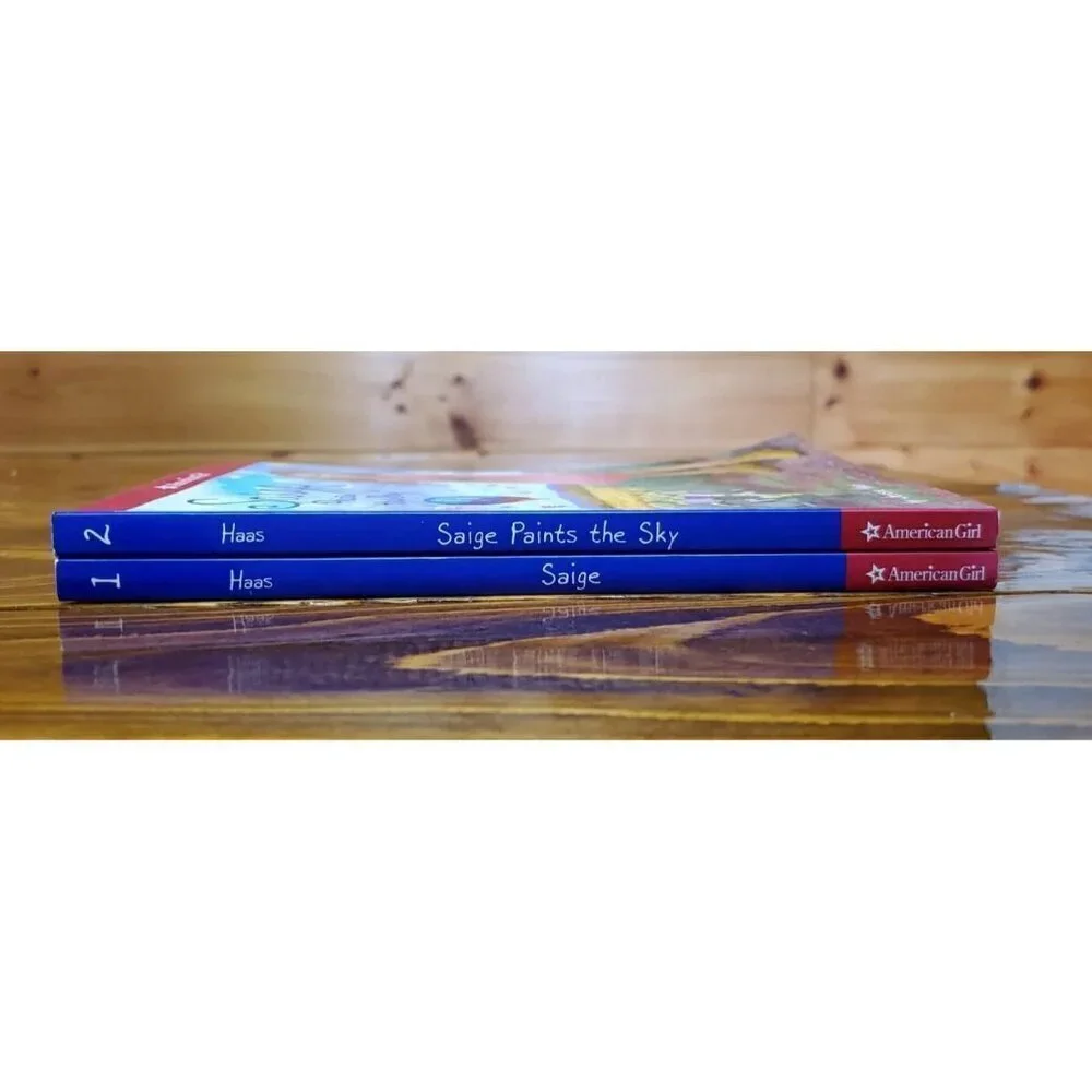 AMERICAN GIRL PB Book Lot of 2: SAIGE & SAIGE PAINTS the SKY by Jessie Haas